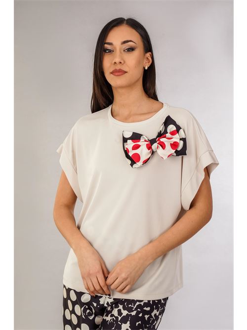 Maglia con fiocco GM by Gai Mattiolo | GM3265BURRO